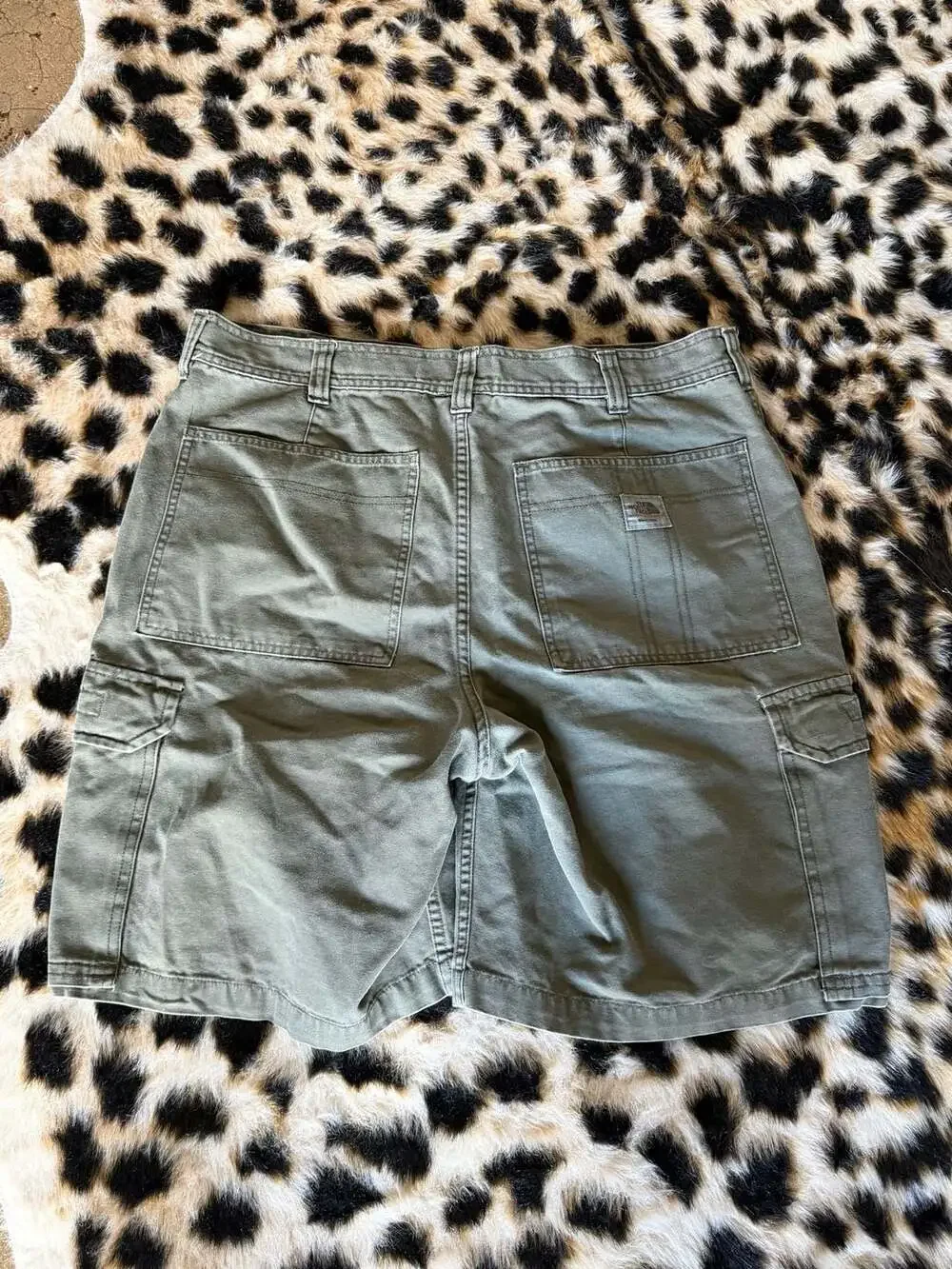The North Face A5 Series Canvas Cargo Shorts Olive Green Size 36